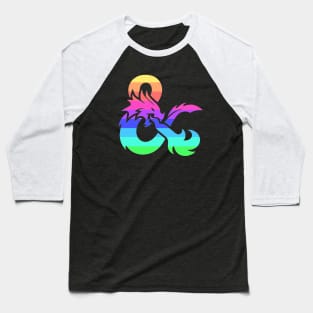 Rainbow Dungeon & Dragons Icon Baseball T-Shirt